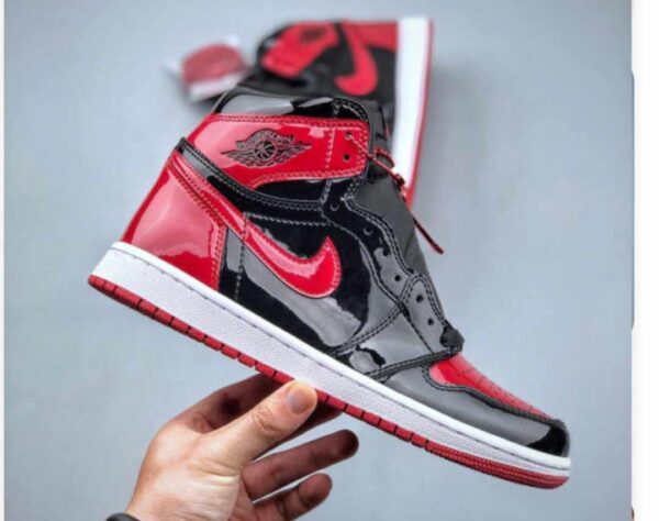 Red and Black Air Jordan 1 Sneakers Main Product Image