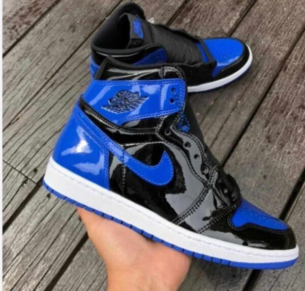 Blue Black & White Air Jordan 1 Sneakers